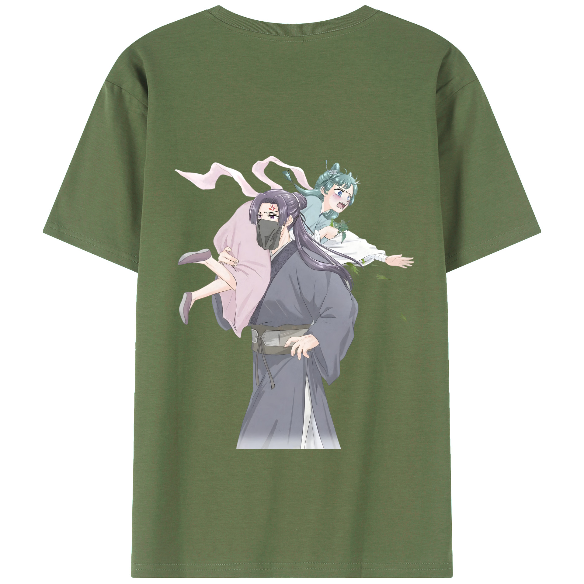 （画像用） 薬屋のひとりごと The Apothecary Diaries 綿100％ メンズ半袖Tシャツ（バックプリント） 通気性
